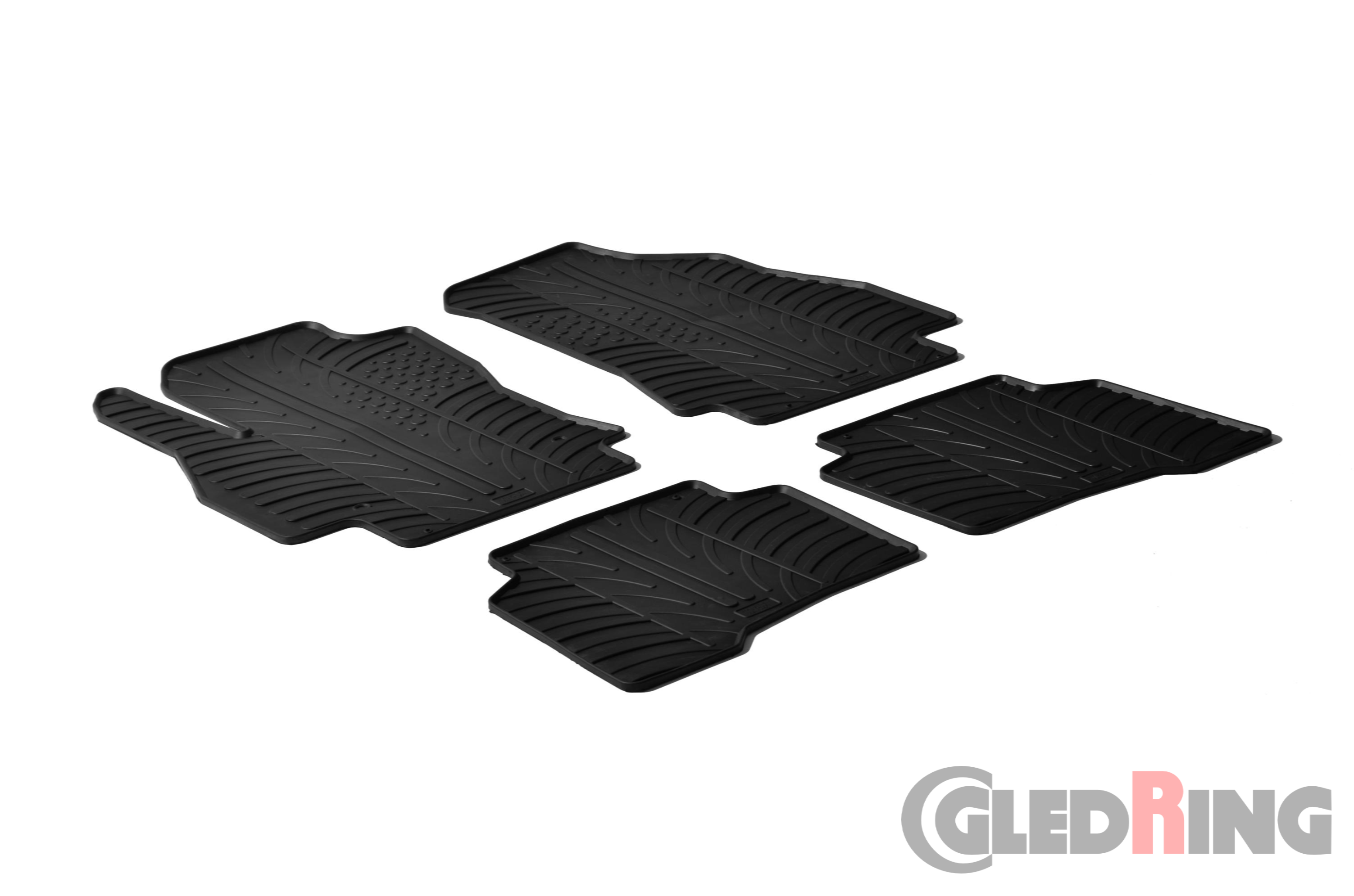 Original Gledring Passform Fußmatten Gummimatten 4 Tlg. - Fiat Fiorino 08->